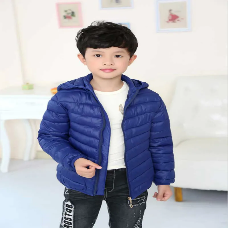 

Children Winter Down Jacket 2017 New Arrival Korean Style Kids Outwear Warm Zipper Coat Down Jacket Baby Clotheses 100-140CM