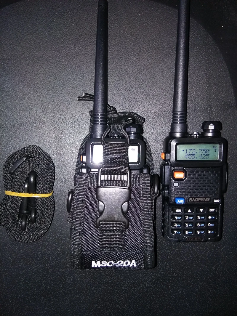 MSC-20A walkie talkie case for baofeng radio UV 5R,3R,888S,WLN,F8HP radios nylon walkie talkie bag Nylon case for two way radios