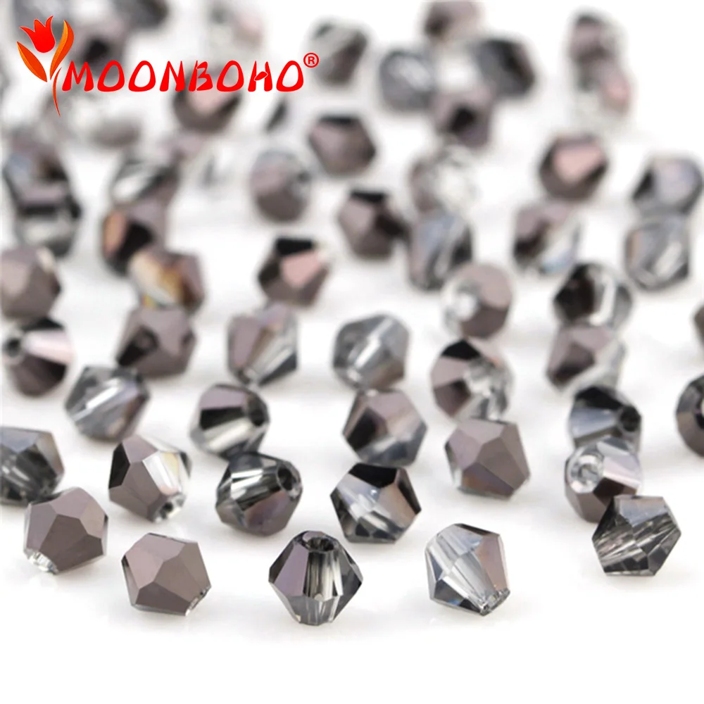 Diy Jewelry 70pc 6*8mm Faceted Rondelle glass crystal Beads Half silver
