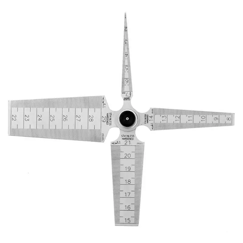 0-29 мм стальной метрический конусный манометр апертура весы Клин щупа для сверления отверстия 4 в 1 Мути-фукция разрыв линейка измерительные инструменты
