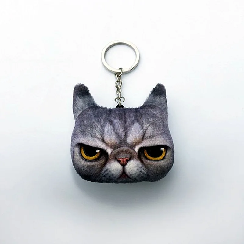 2021 3D  Pet cat  Keychains  Hand painted Craft Cute cats  Key 