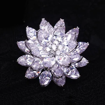 

Red Trees High Quality Women's Pins and Brooches Jewelry Fashion Lotus Brooch Flower New Year Gifts For Women Drop Shipping