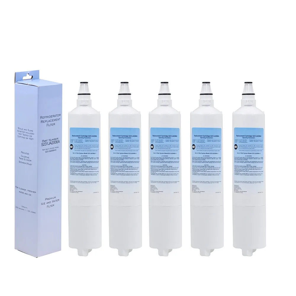 

Hot sale Household Water Purifier Refrigerator & Ice Water Filter Replacement for LG LT600P, 5231JA2005A, 5231JA2006 5 Pcs/lot