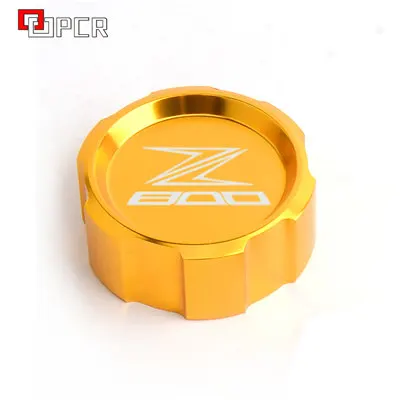 Motorcycle CNC Front& Rear brake Fluid Cylinder Master Reservoir Cover Cap Black For KAWASAKI Z800 z 800 2013 - Цвет: rear Gold