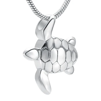 

IJD9949 Trendy Stainless Steel Cute Little Turtle Cremation Pendant Memorial Jewelry Ashes Holder Urn Keepsake Funeral Necklace