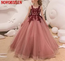 2019 New Jewel Applique Sleeveless Floor Length Ball Gown Cute Little Children Dresses Flower Girl Dresses 2019 New Jewel Applique Sleeveless Floor Length Ball Gown Cute Little Children Dresses Flower Girl Dresses
