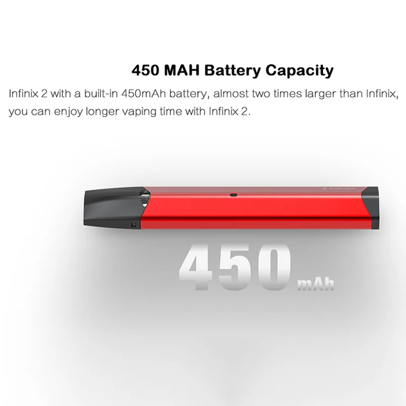 Оригинальный SMOK INFINIX 2 Pod Комплект система с воздушным приводом 450 мАч батарея мл