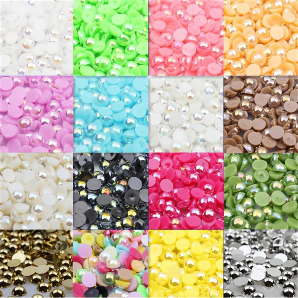 Искусственный полукруглый жемчуг из АБС пластика 1 5 12 мм|pearls for nails|pearl beadspearl pearls |