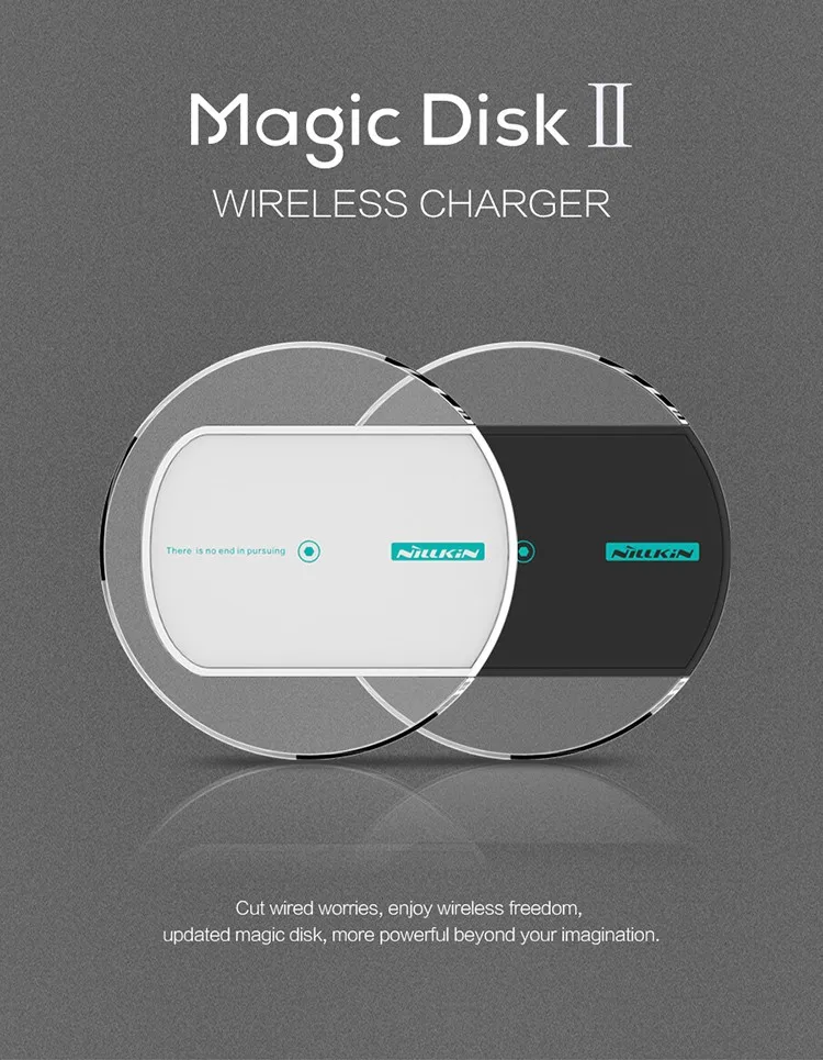 Nillkin Magic Disk II Беспроводное зарядное устройство для Samsung Galaxy S6 S6 технологии Qi Стандартный Mobille цифровых устройств с реальными посылка
