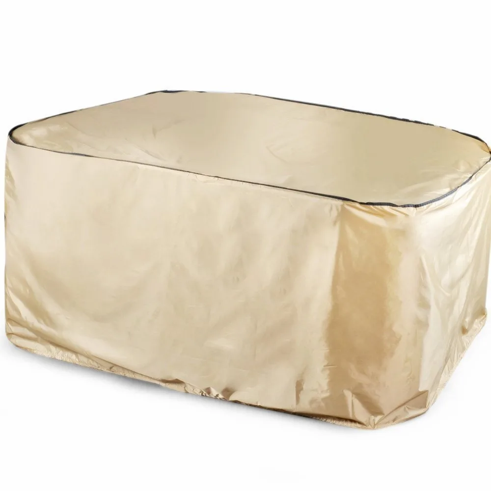 Abba Patio Outdoor Rectangular Table And Chair Set Cover Water Repellent And Fire Resistant All Weather Protection Tan Small Chair Event Table Studytable Chair Storage Aliexpress