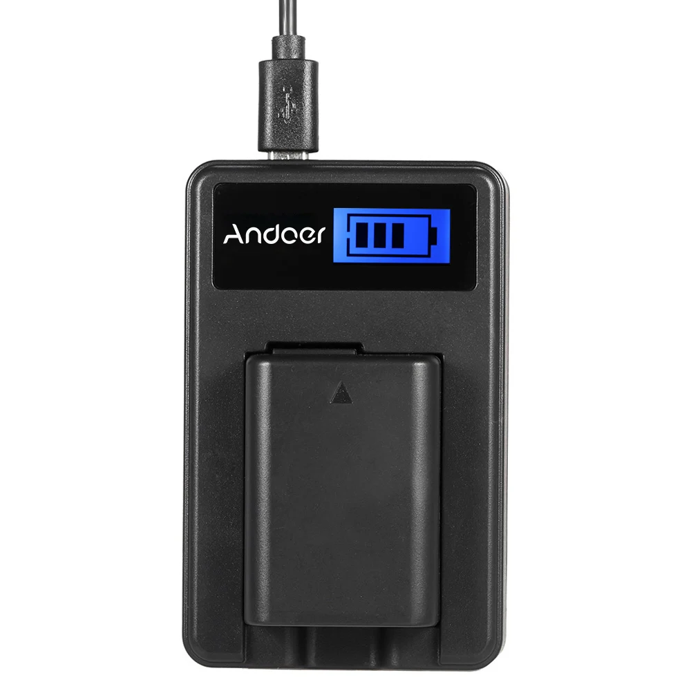 Andoer NP-FW50 2 шт 7,4 V 1500mAh литий-ионная аккумуляторная батарея с ЖК-зарядным устройством USB для sony Alpha a7(II) a7R(II) и т. Д