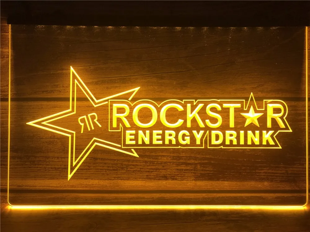 LE228 Rockstar Energy напиток Пивной бар светодиодный неоновые световые знаки