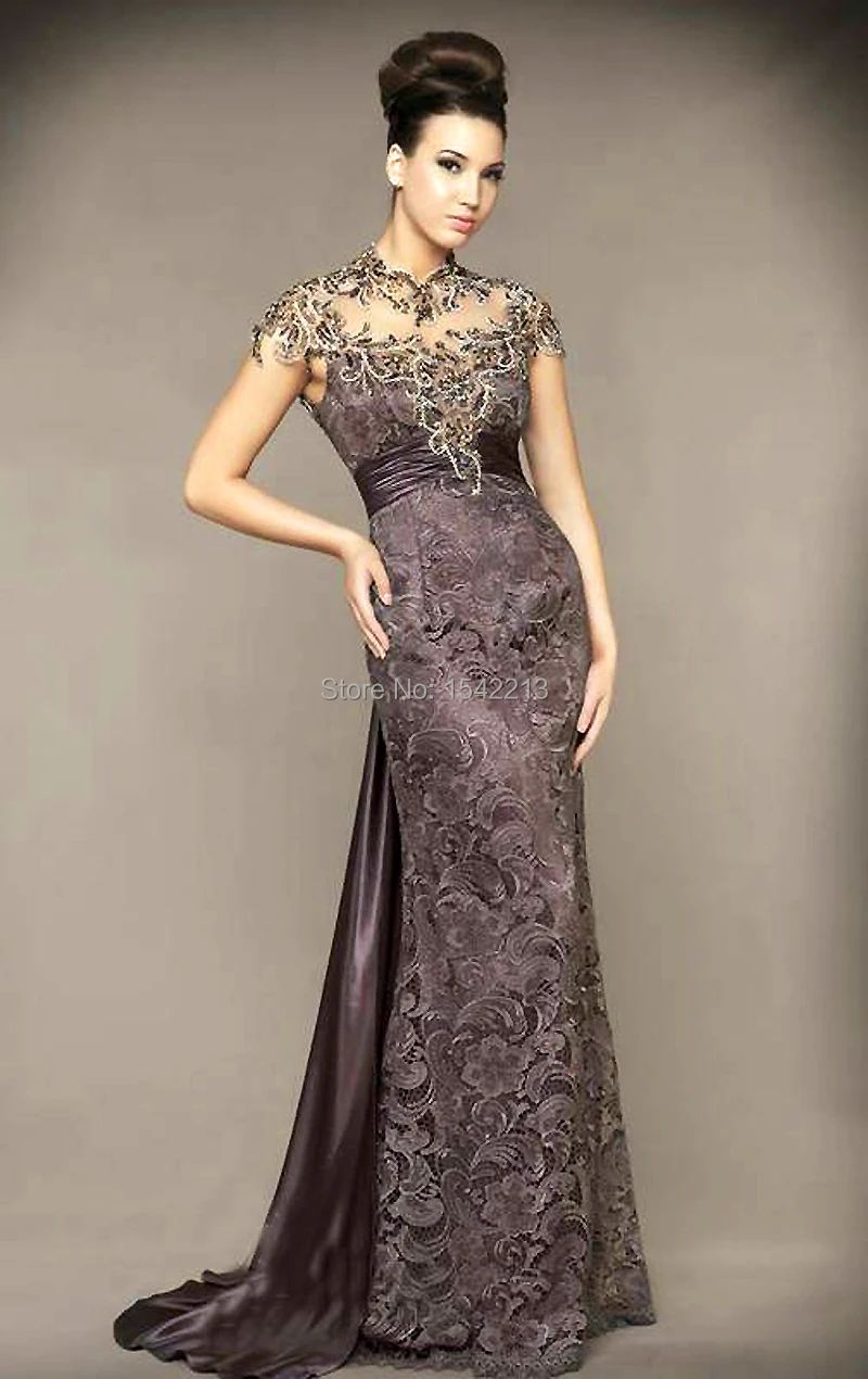 Dark Brown Evening Dress