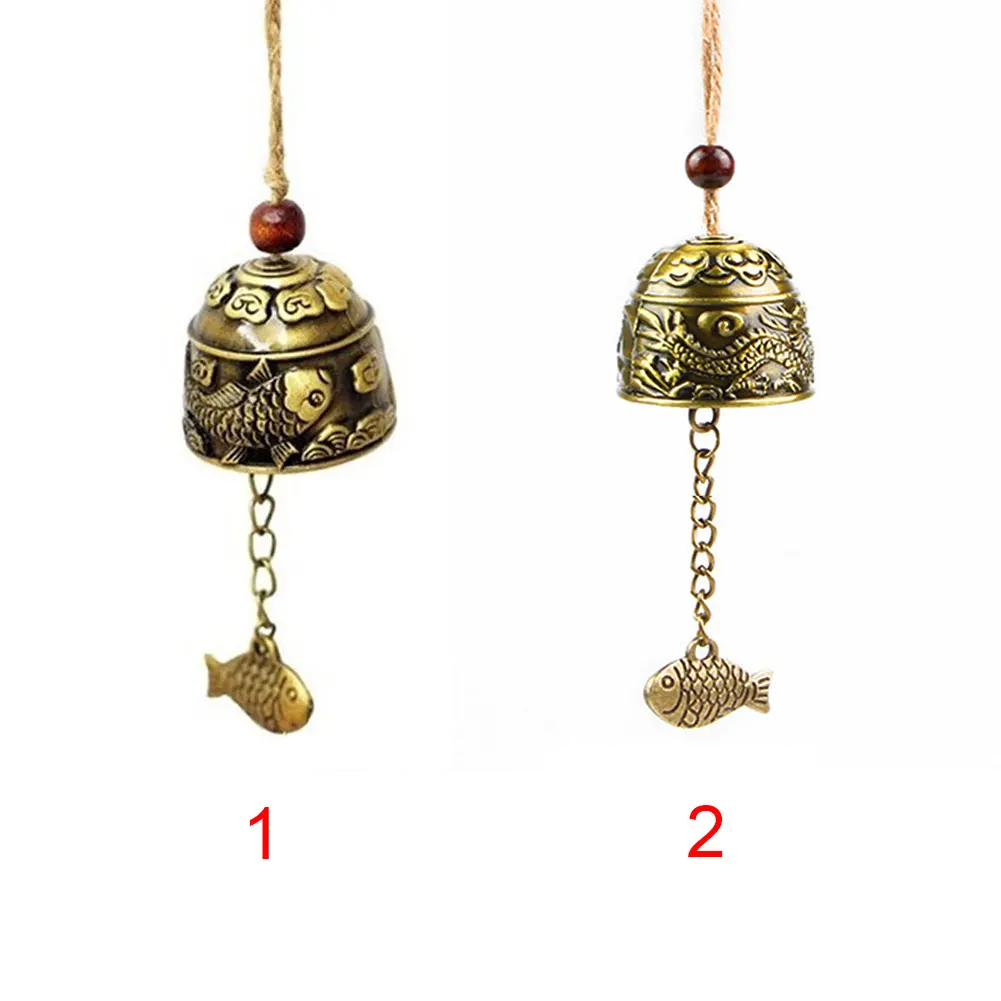 Fengshui античный подвесной Орнамент Ручной Работы Бронзовый Сад колокольчики Bless