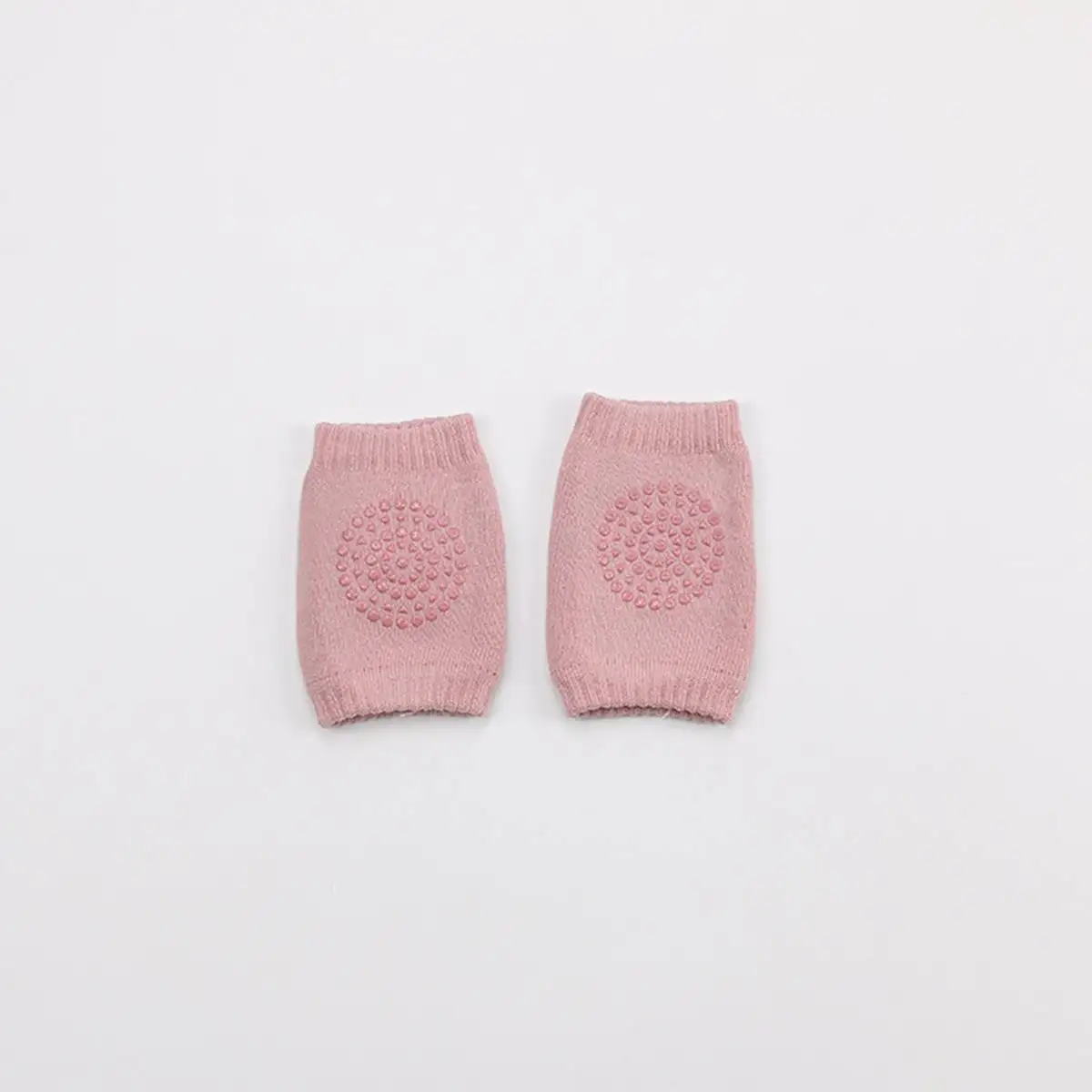 1 Pair Cotton Baby Knee Pad Child Safety Crawling Anti Slip Soft Cushion Toddlers Leg Warmer Breathable Knee Support Protector - Color: Light Pink