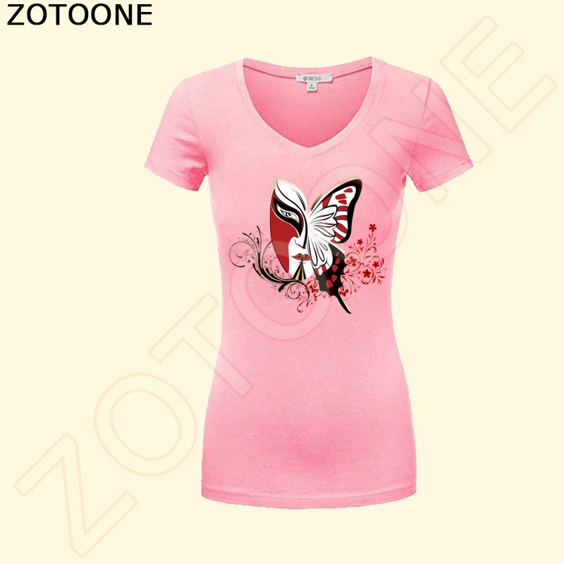ZOTOONE нашивки «бабочки» в китайском стиле для одежды, Цветочные наклейки, железные наклейки для одежды, термопресс, аппликация D