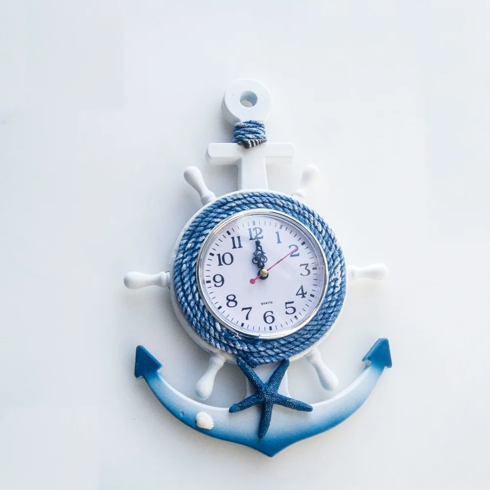 Home decoration Mediterranean Sea sailing wall clock watch