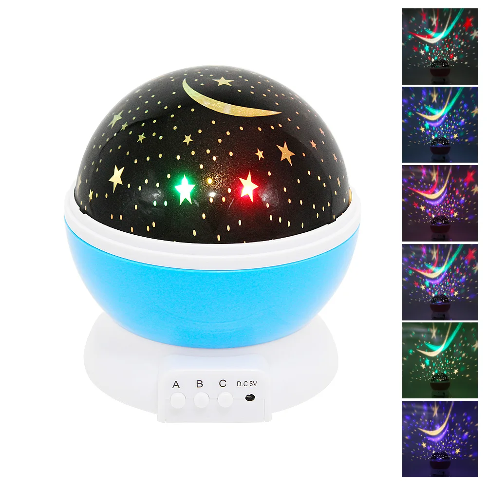 ANBLUB LED Night Lights Star Moon Sky Rotating Battery/USB Power
