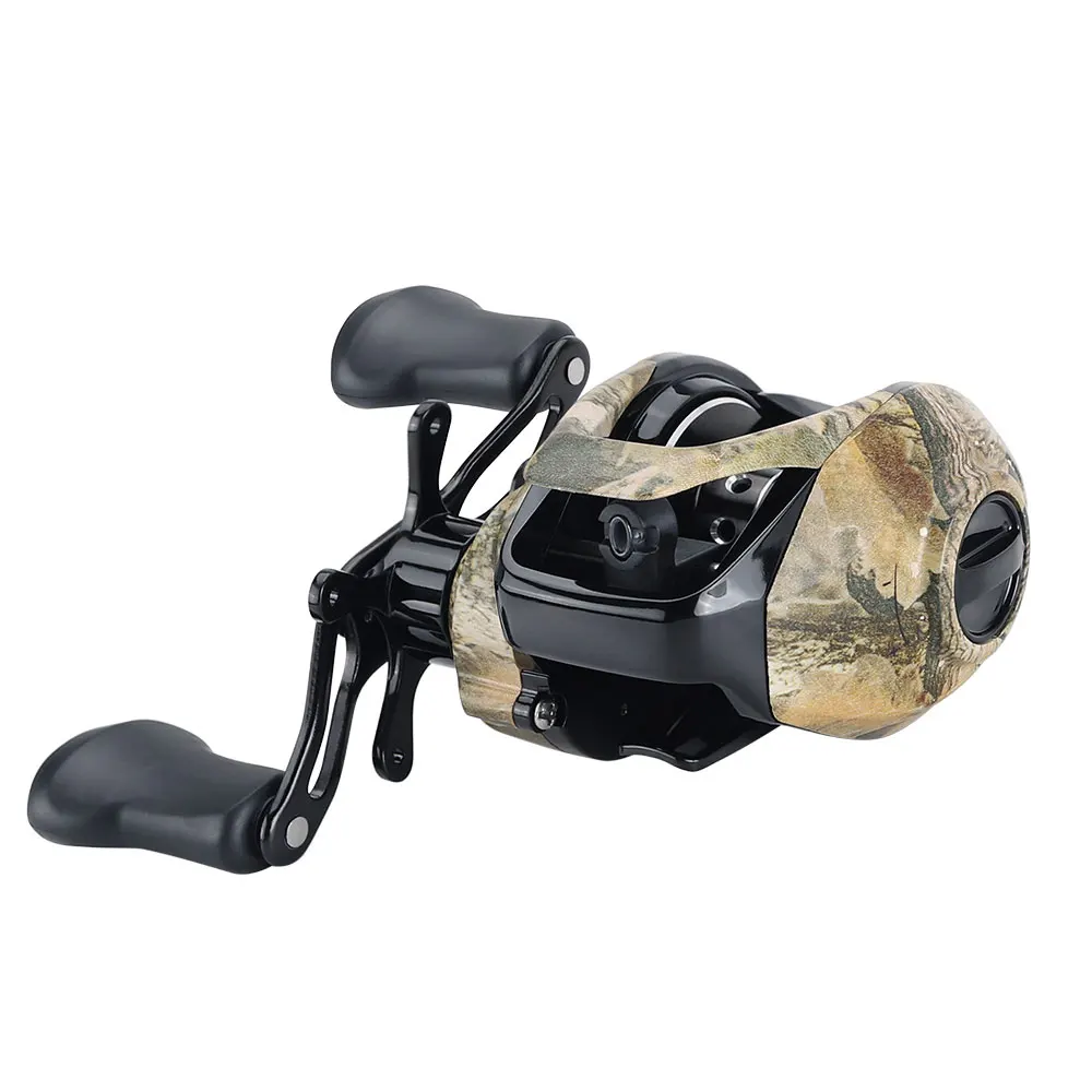 

Camouflage Bait Casting 7.2:1 Ratio Dual Brake System Baitcast Reel 8kg Drag Power Lure Fishing Reel for Saltwater Fishing Tackl
