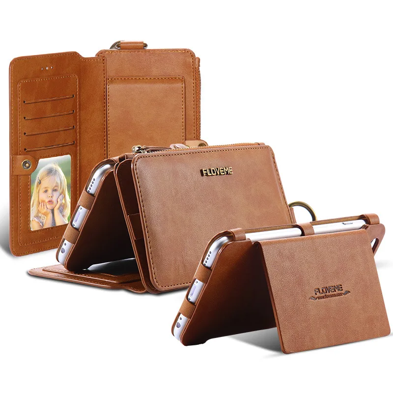 bilder für Floveme Retro Wallet Abdeckung für iPhone 6 6 S 7 Plus multifunktionale Ledertasche für Samsung Galaxy S8 S8 + iPhone 7 Hinweis 5 bilder für Floveme Retro Wallet Abdeckung für iPhone 6 6 S 7 Plus multifunktionale Ledertasche für Samsung Galaxy S8 S8 + iPhone 7 Hinweis 5