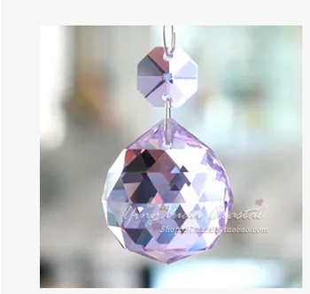 

K9 30MM Lighting Accessories K9 purple crystal ball ball pendant lighting crystal bead curtain pendant lamp accessories