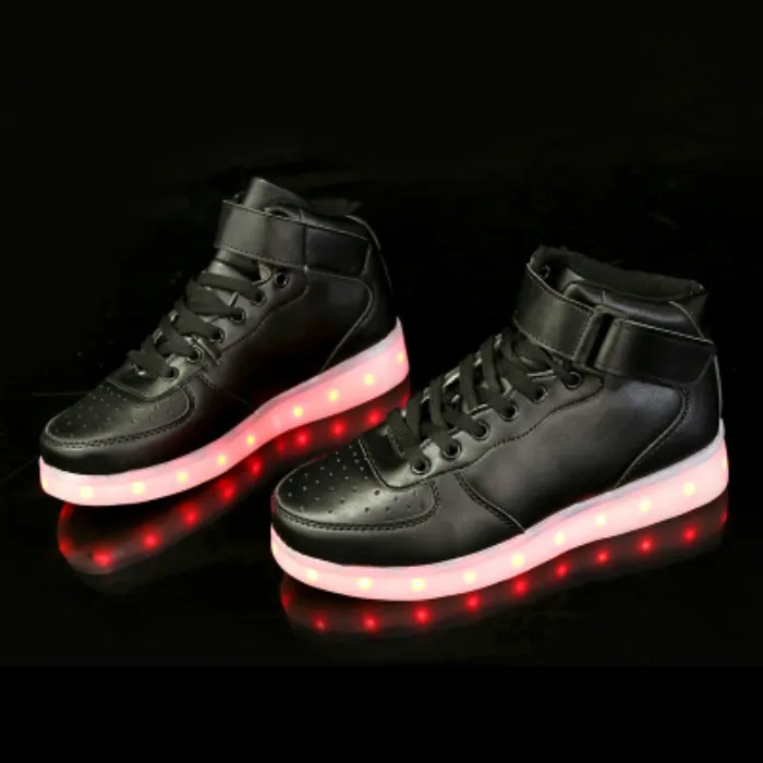 Новые повседневные Детские светящиеся кроссовки, мужская и женская обувь, светодиодный светильник, обувь с зарядкой от USB, светящиеся кроссовки, спортивная обувь для взрослых, размер 34-44