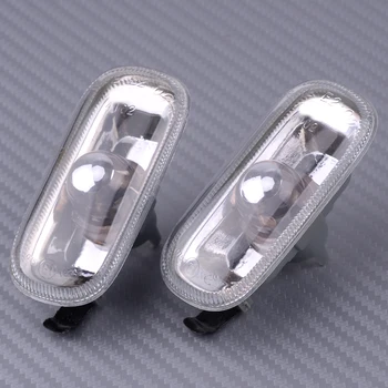 

beler 2pcs Car Clear Lens Side Marker Fender Turn Signal Light Lamp Indicator No Bulbs Fit for Audi A4 S4 A3 A6 S6 2002-2008