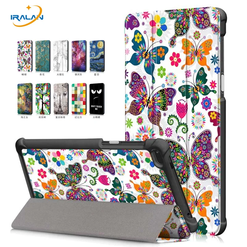 

Print Flip Leather Stand case For Lenovo Tab 7 TB-7504F Tablet PC Cover For Lenovo Tab 4 7 TB-7504X/F/N 7.0 inch+film+Stylus pen