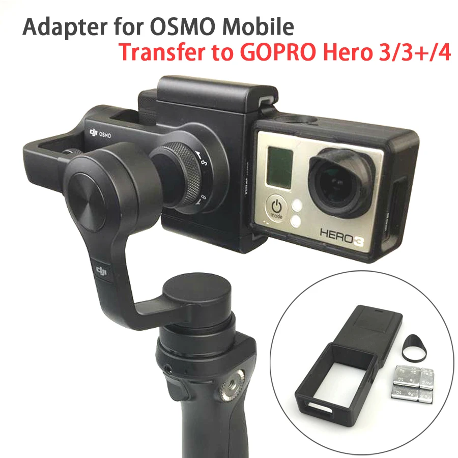 GOPRO Hero 4 3/3+ Accessories Adapter Switch Mount Plate for DJI OSMO Mobile Gimbal Camerain