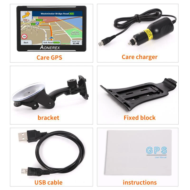 Автомобильная навигация device7-inch HD FM Bluetooth 256Msatellite голосовая навигация Navitel gps-навигация для грузовиков. Навигации автомобиля
