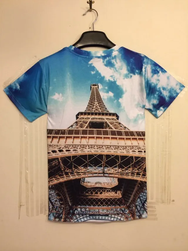 Франция полотенце футболка с 3D принтом Футболка коротким рукавом для влюбленных