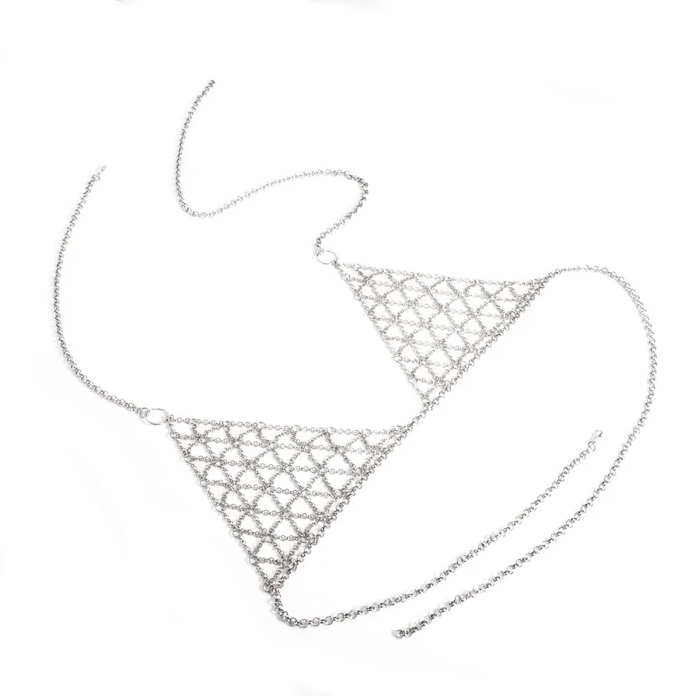 Сексуальное бикини в стиле бохо с треугольным вырезом на груди, колье, украшения для тела, праздничные вечерние украшения