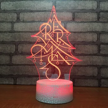 

Christmas Tree 3d Lamp Bedside 3d Light For Children's Bedroom Christmas Decorations Gift For Baby Room Lights Wholesale