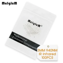 MCIGICM 100 шт. светодиодный 3 мм 940nm ИК инфракрасный излучающий круглый ламповый светильник