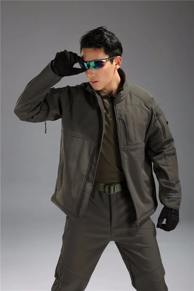 MEGE-Caça Militar Windcheater Jaqueta Masculina, Sharkskin Tático,