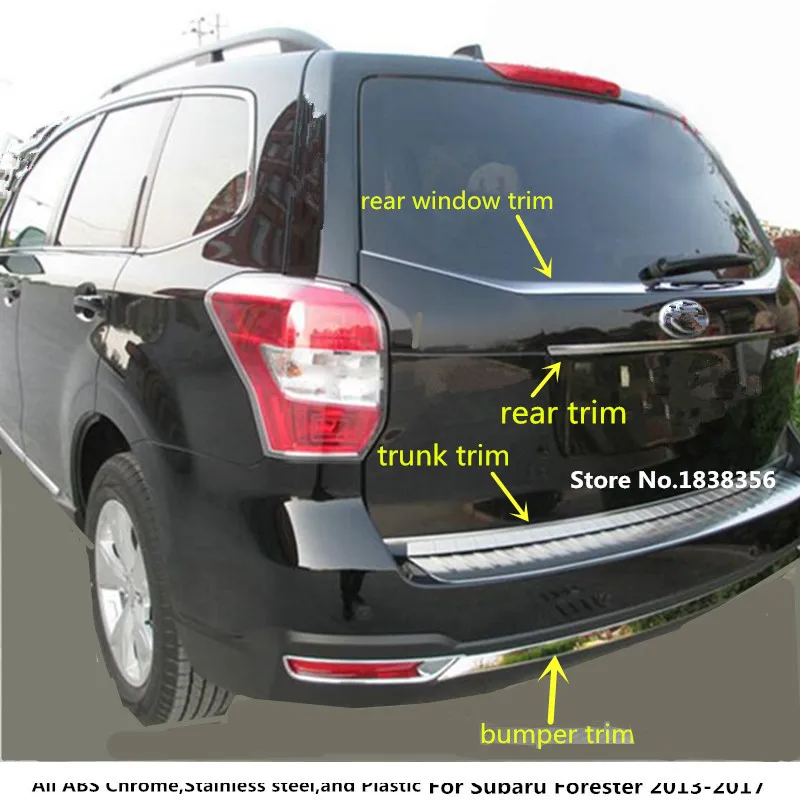 For subaru Forester 2013 2014 2015 2016 2017 stainless steel Car rear
