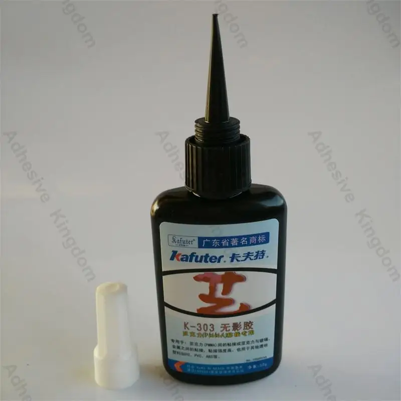 Подлинный 2 шт 50 г kafuter K 303 УФ клей + портативный фонарик PMMA Акриловый Клей