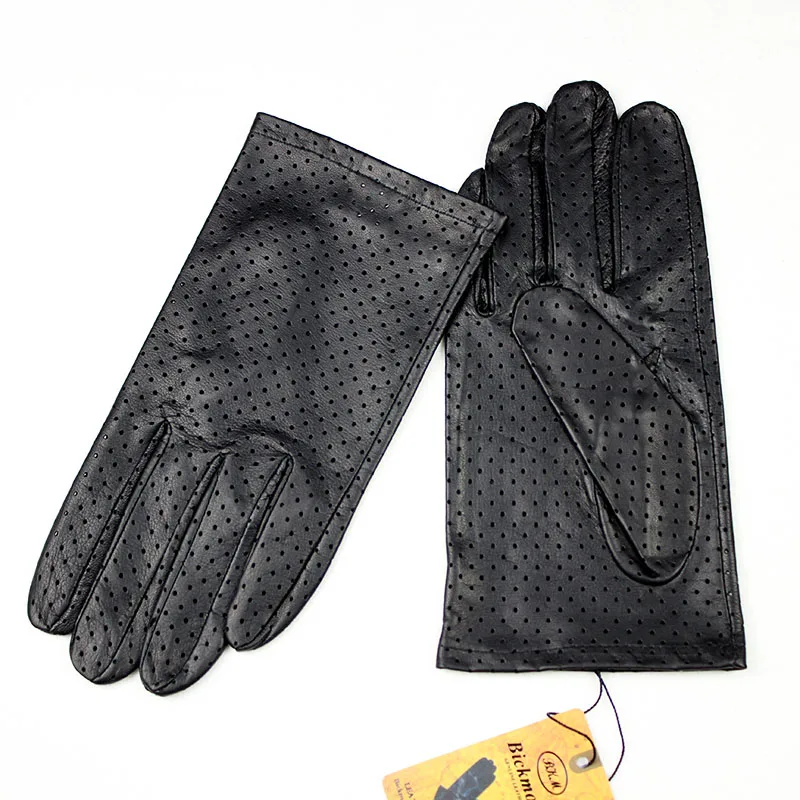 Кожаные перчатки мужские тонкие импортные перчатки из козьей кожи новые дышащие мягкие прочные черные мужские перчатки из овчины для вождения