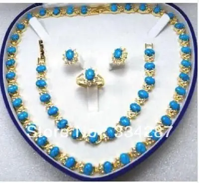

Beautiful Turquoise Necklace/Bracelet/Ring/Earring Set