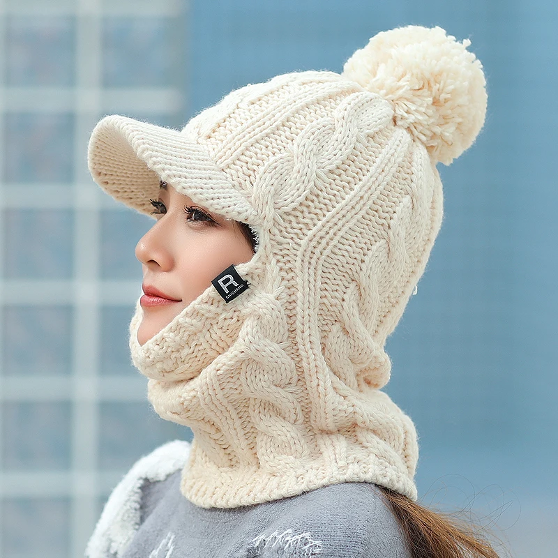 Najtaniej 2018 czapka zimowa kobiety mężczyźni ciepłe Skullies czapka beanie twarz ochrona szyi kominiarka Gorras Bonnet czapka narciarska nieformalna czapka