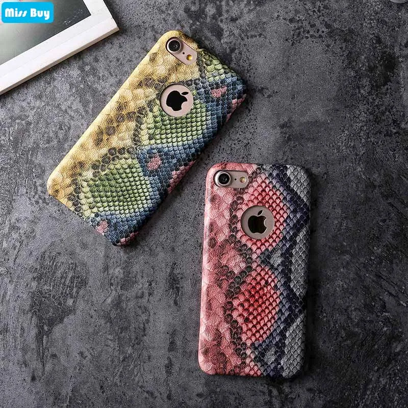 

Luxury PU Leather Phone Case For iPhone 7 6 6s 8 Plus X XS Max XR Snake Skin Cases For iPhone 6 6S 7 8 Plus 5S SE Accessories