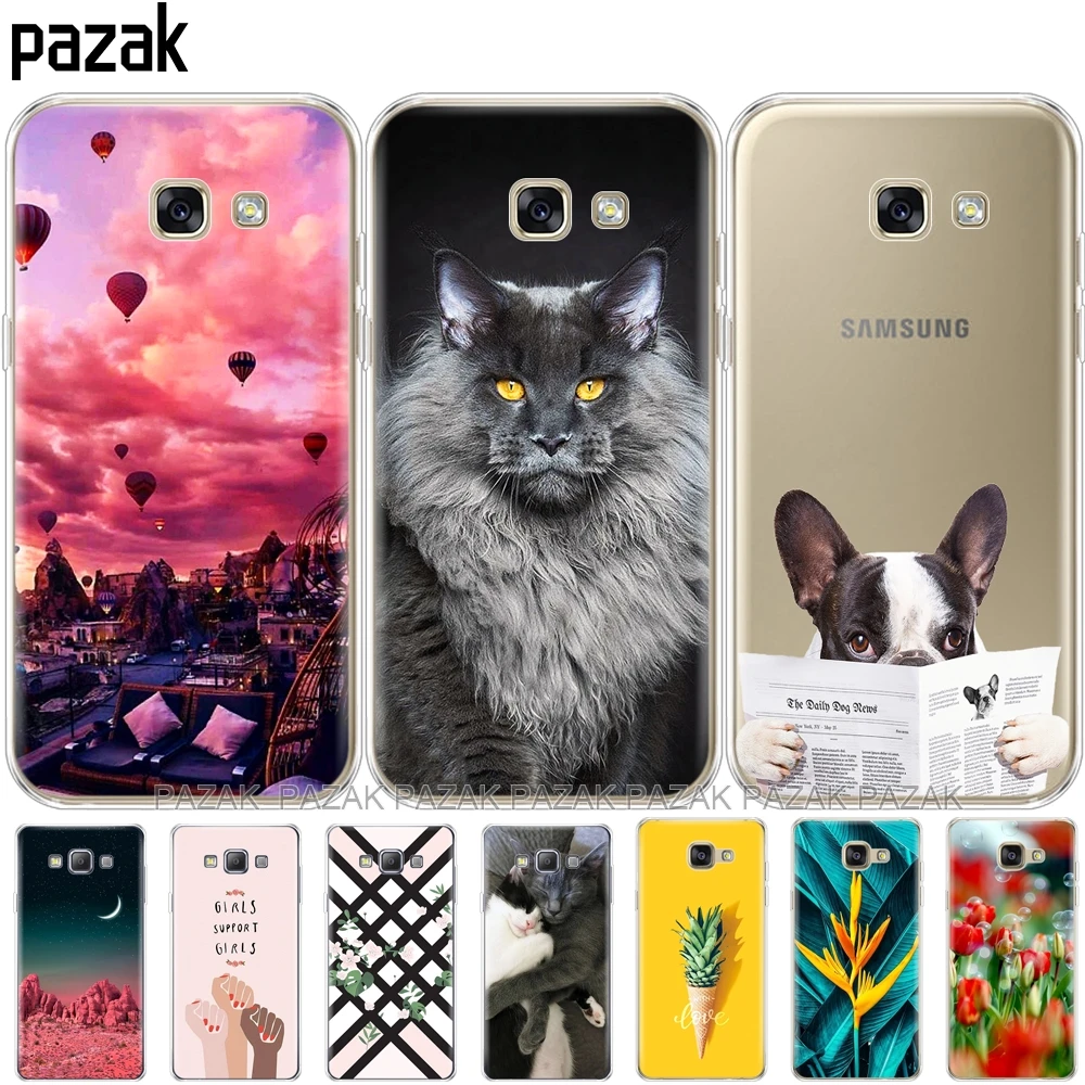 Мягкий силиконовый чехол для телефона Samsung Galaxy A3 A5 A7 2015 2016 2017 A500 A510 A520 A300 A310 A320 A700 A710