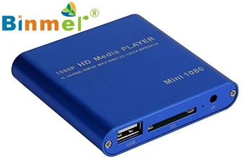 

Beautiful Gift New EU Plug 1080P Mini HDD Media Player MKV/H.264/RMVB HD with HOST USB/SD Card Reader Wholesale price Dec30