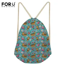 FORUDESIGNS Йоркшир Terrie обувь для девочек студент шнурок рюкзак 3d печать новые модные женские туфли Туристическая сумка со шнурками свет сумка