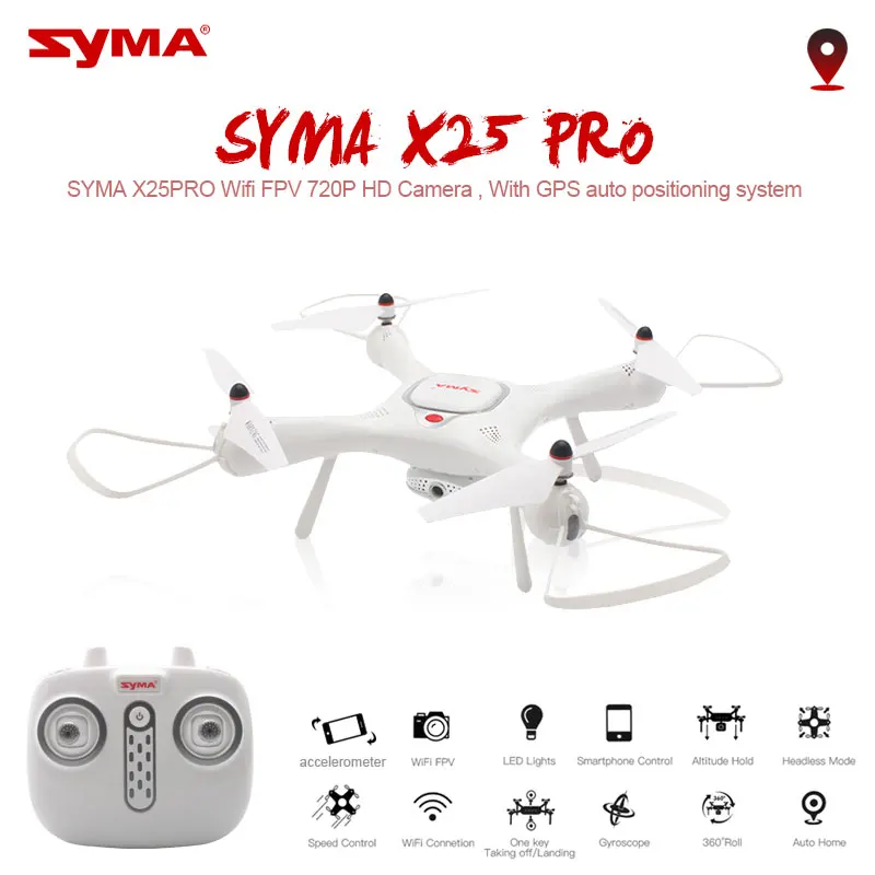  Syma Drone X25PRO Wifi FPV Adjustable 720P RC Drone With Camera Quadcopter RTF GPS Position Altitud