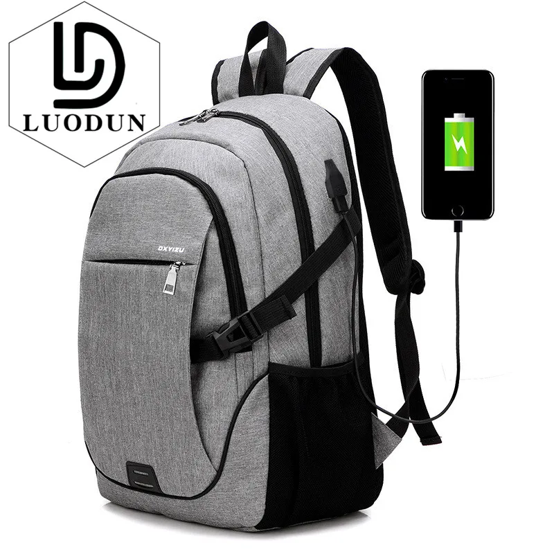 

LUODUN Korean version of the backpack men's backpack travel business computer bag school students wind USB charging school bag