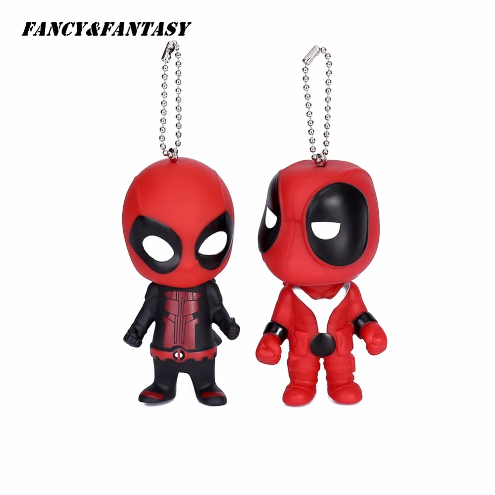 

Fancy&Fantasy Classic Deadpool Cute Doll Keychain mercenary Rubber PVC Pendant Keychain Action Figure Toys Keyring Gift K-134