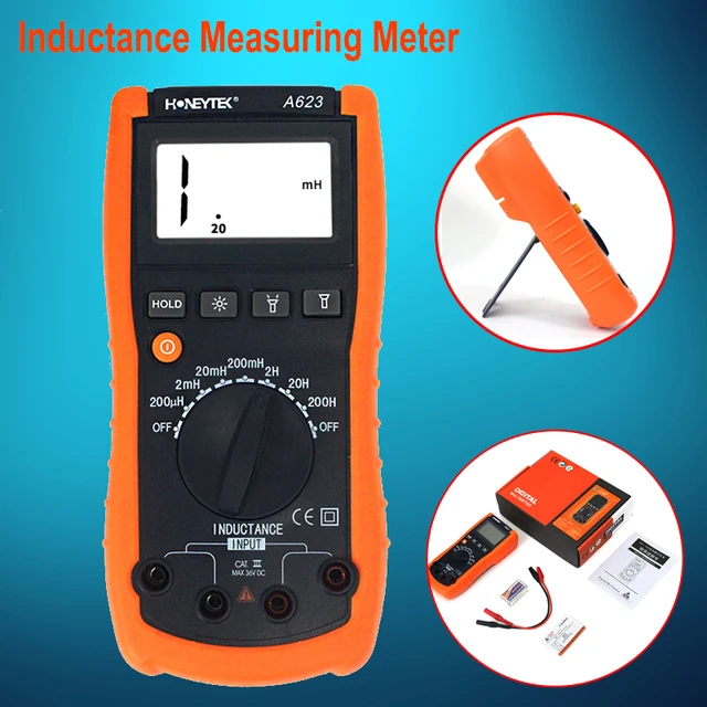 A623 Inductance Meter Digital Multimeter Test Inductance Tester Hold