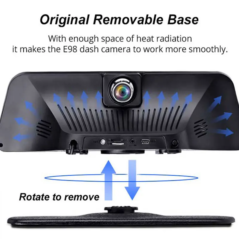  ANSTAR 10'' 4G Dash Cam Android Dashboard Car Camera WiFi GPS ADAS Car DVR 1080P Video Recorder Reg