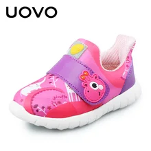 UOVO детская повседневная обувь для мальчиков и девочек дышащие Спортивные Повседневные кроссовки модные крюк и ткань для детей размер 22-30
